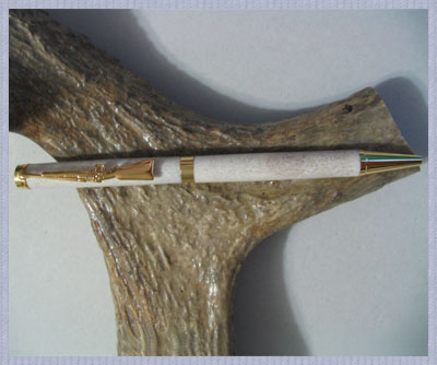 Stylos de bois de cervidés avec clips carabine