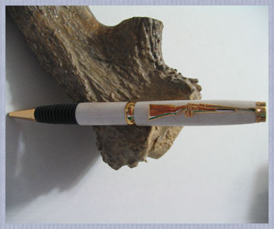 Stylos de bois de cervidés avec clips carabine